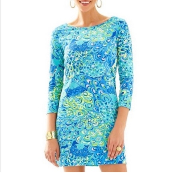 Lilly Pulitzer Dresses & Skirts - Lilly Pulitzer Marlow Dress in Lilly’s Lagoon Sea Blue Size Medium